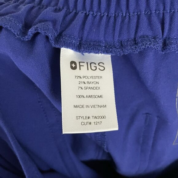 Figs Womens S Lot Of 2 Yola Skinny Scrub Drawstring Pant Navy & Blue Yoga Waist - Picture 5 of 7